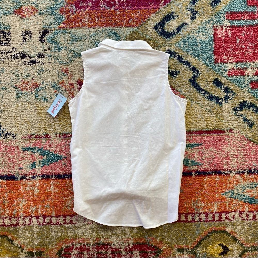 Cat & Jack Girls Button Down Top - Picture 4 of 7